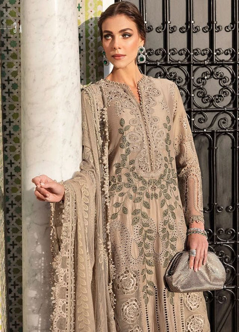 Nazneen - 3Pcs Unstitched Embrioded Lawn
