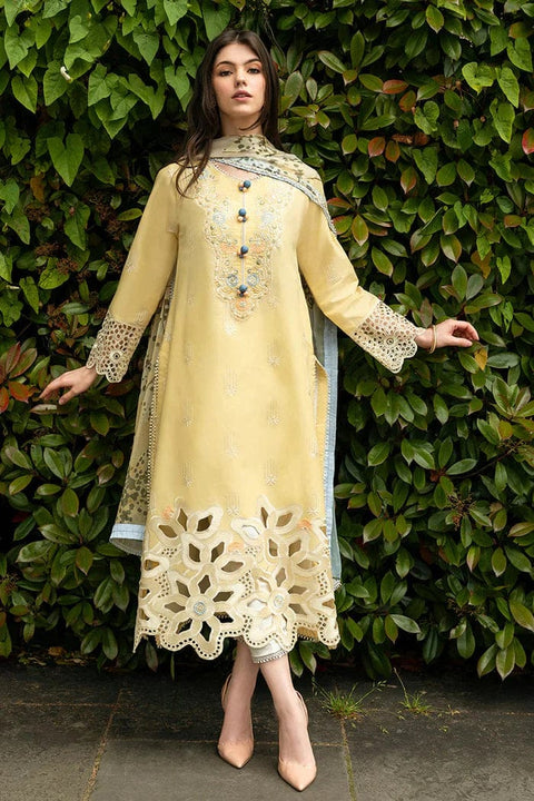 3PC Unstitched Chikankari Embroidered Lawn