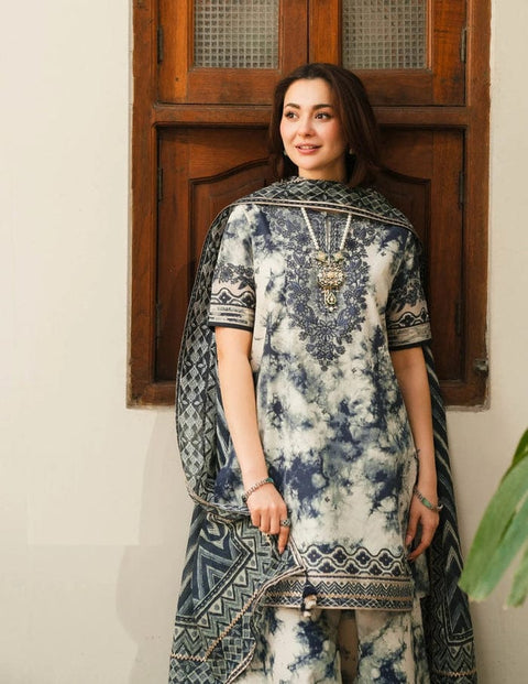 Bahaar - 3PC Unstitched Digital Printed Lawn Suit