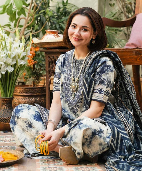 Bahaar - 3PC Unstitched Digital Printed Lawn Suit