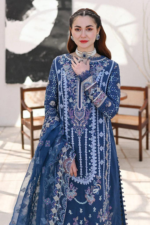 3PC Unstitched Chikankari Embroidered Lawn