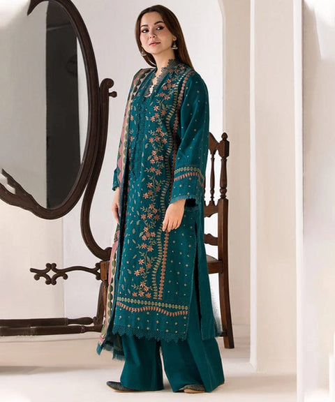 3PC Unstitched Embroidered Lawn