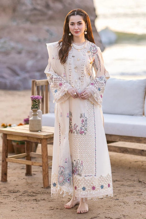 3PC Unstitched Chikankari Embroidered Lawn