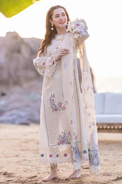 3PC Unstitched Chikankari Embroidered Lawn