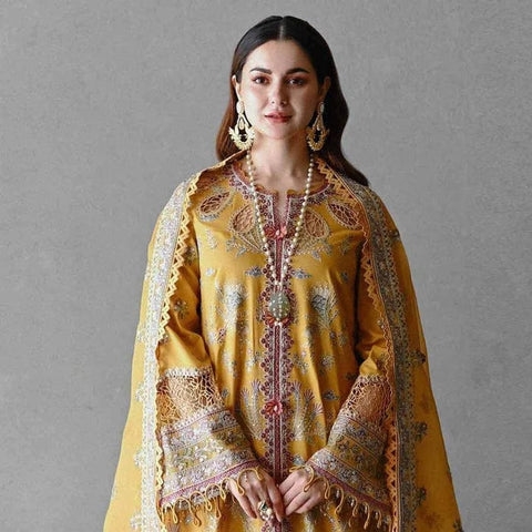 3PC Unstitched Embroidered Lawn