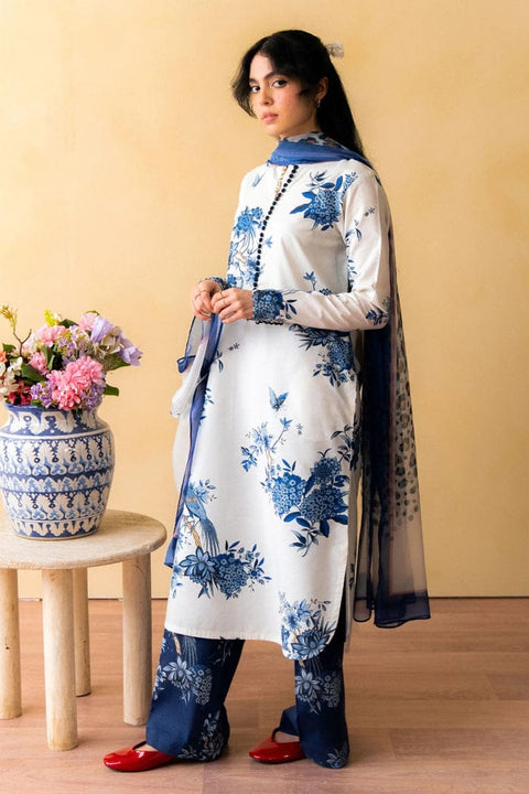 Hunar - 3pcs Unstitched Digital Printed Lawn