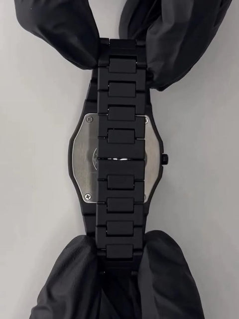 Black  aura arabic watch with butterfly lock & Free delivery all over Pakistan