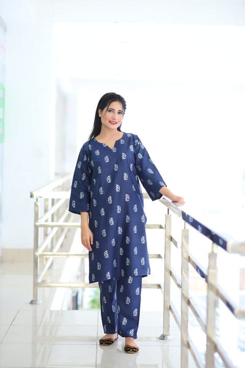 Saleha block print Stitched 2 pcs)