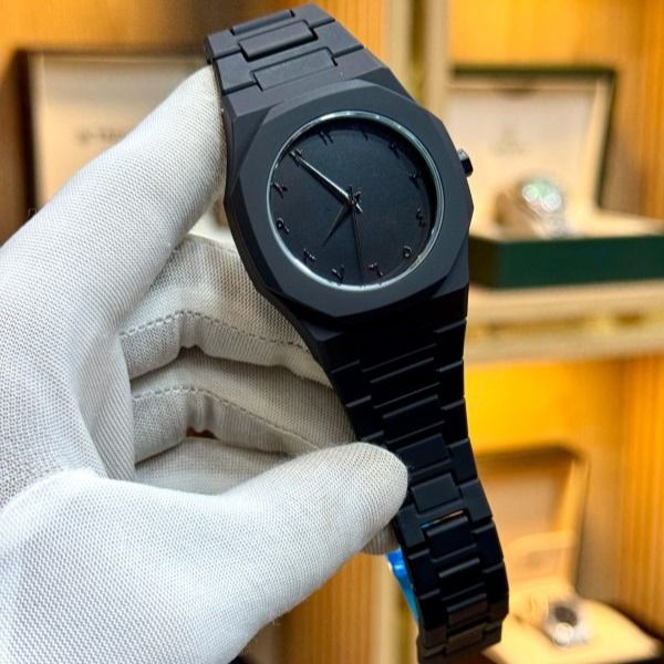 Black  aura arabic watch with butterfly lock & Free delivery all over Pakistan